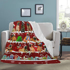 Bullmastiff Christmas fleece blanket, product image 3 of 4