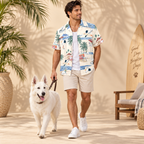 White Shepherd Hawaiian Shirt