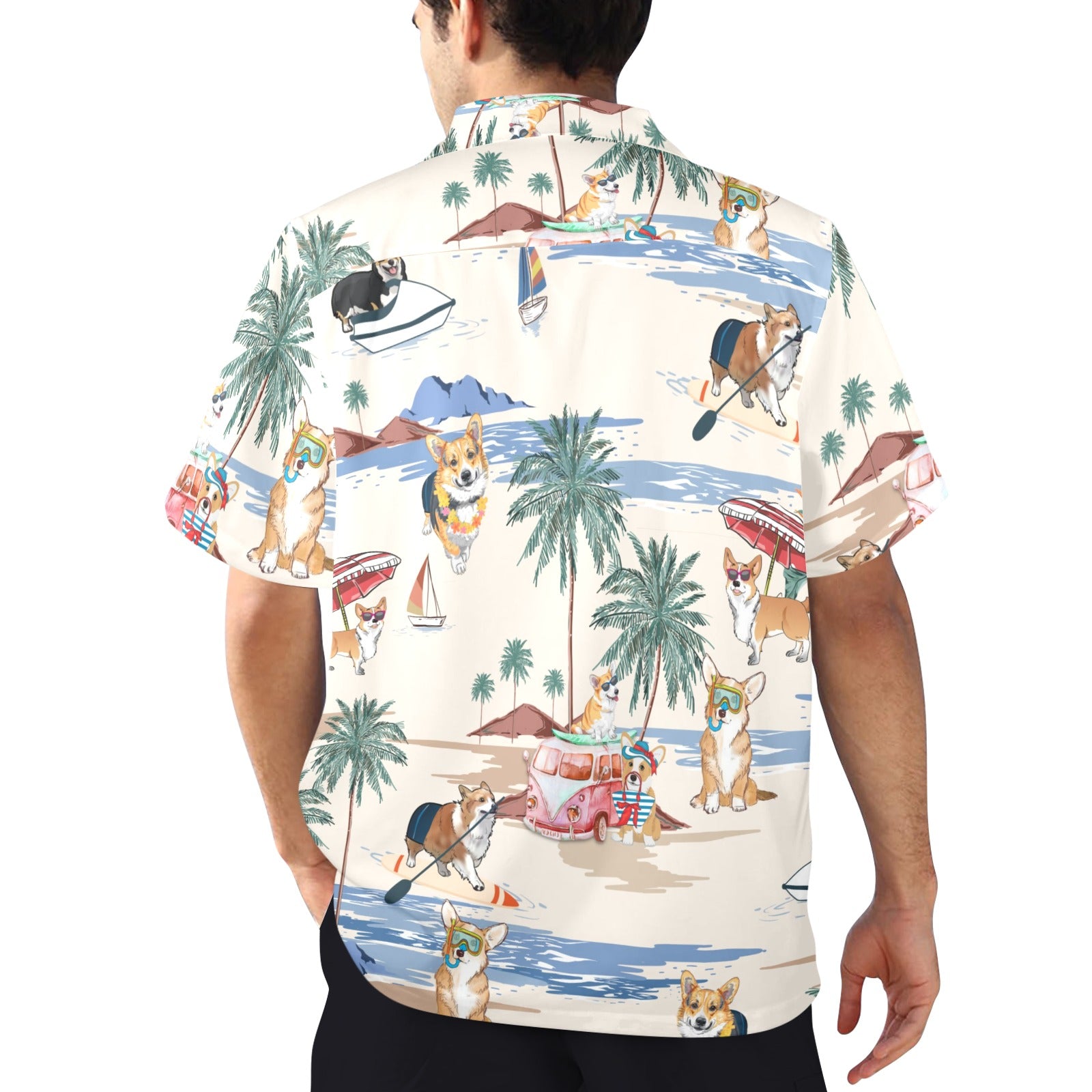 Corgi Hawaiian shirt for dog lovers