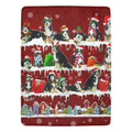 Bernedoodle Christmas fleece blanket, product image 1 of 4