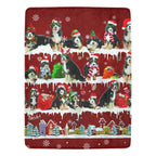 Bernedoodle Christmas fleece blanket, product image 1 of 4