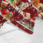 Goldendoodle Santa Paws fleece blanket image 4 of 4