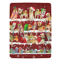 Finnish Spitz Santa Paws fleece blanket image 1 of 4