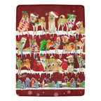 Finnish Spitz Santa Paws fleece blanket image 1 of 4