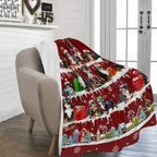 Bernese Mountain Dog Christmas fleece blanket, product image 2 of 4