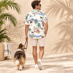 Men's Shetland Sheepdog Hawaiian shirt – back view