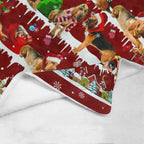 Bloodhound Christmas fleece blanket, product image 4 of 4