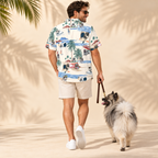 Keeshond Hawaiian Shirt
