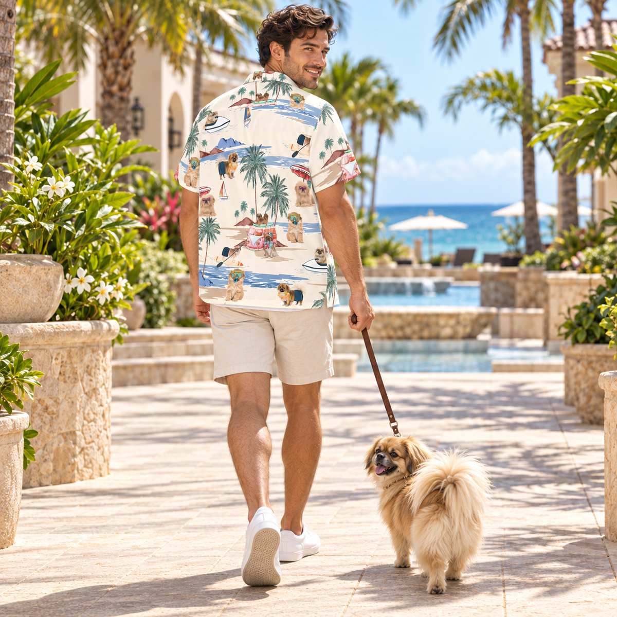 Tibetan Spaniel Hawaiian Shirt