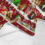 Cockapoo Santa Paws fleece blanket image 4 of 4