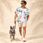 Men's Australian Cattle Dog Hawaiian shirt – front view