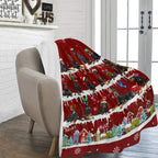 Doberman Pinscher Santa Paws fleece blanket image 2 of 4
