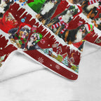 Bernese Mountain Dog Christmas fleece blanket, product image 4 of 4