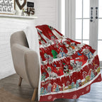 English Setter Santa Paws fleece blanket image 2 of 4