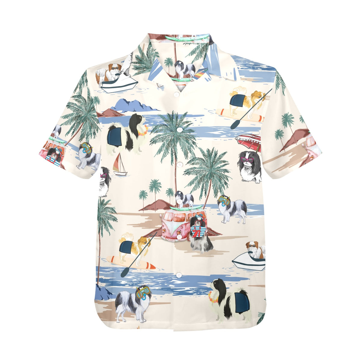 Tropical Japanese Chin shirt for dog owners