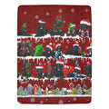 Curly-Coated Retriever Santa Paws fleece blanket image 1 of 4