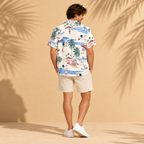 Men's Bichon Frise Hawaiian shirt – back view