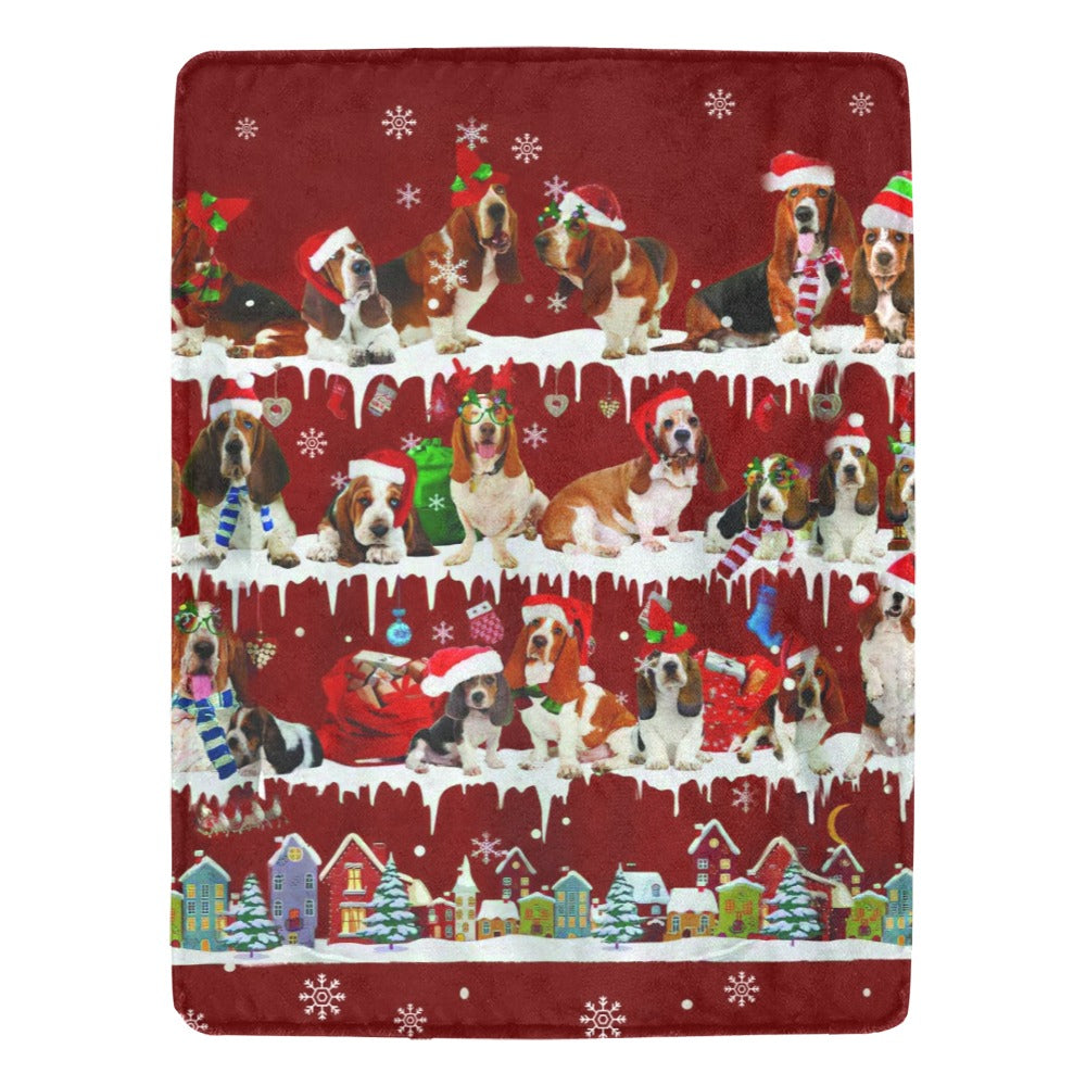 Basset Hound dog breed fleece blanket, product image 1 of 4
