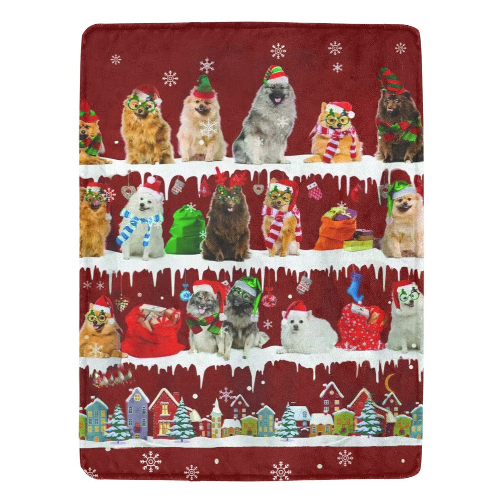 Keeshond fleece blanket, product image 1