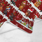 Dachshund Santa Paws fleece blanket image 4 of 4