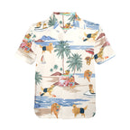 Men's Golden Retriever all-over print Hawaiian shirt