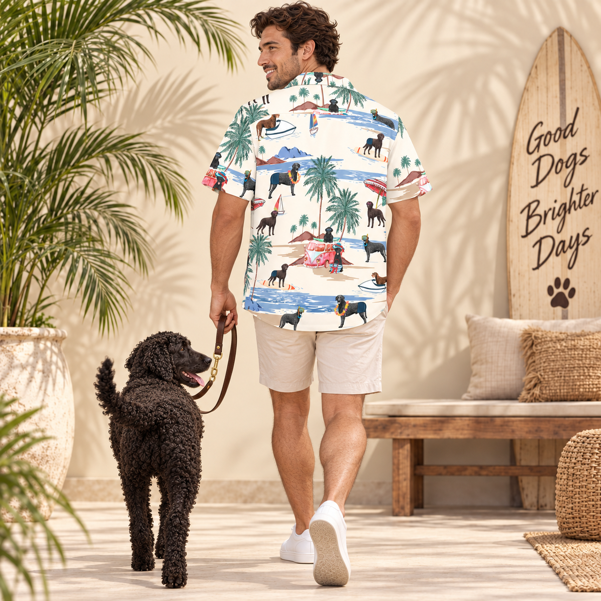 Curly Coated Retriever Hawaiian Shirt