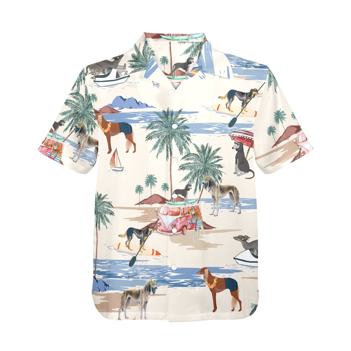 Tropical Saluki shirt for dog owners
