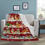 Golden Retriever Santa Paws fleece blanket image 3 of 4