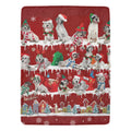 English Setter Santa Paws fleece blanket image 1 of 4
