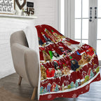English Cocker Spaniel Santa Paws fleece blanket image 2 of 4