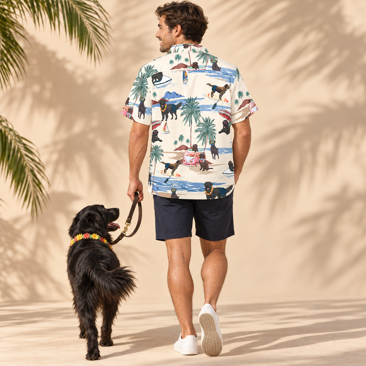 Flat-Coated Retriever Hawaiian Shirt