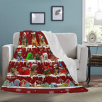 Border Terrier Christmas fleece blanket, product image 3 of 4