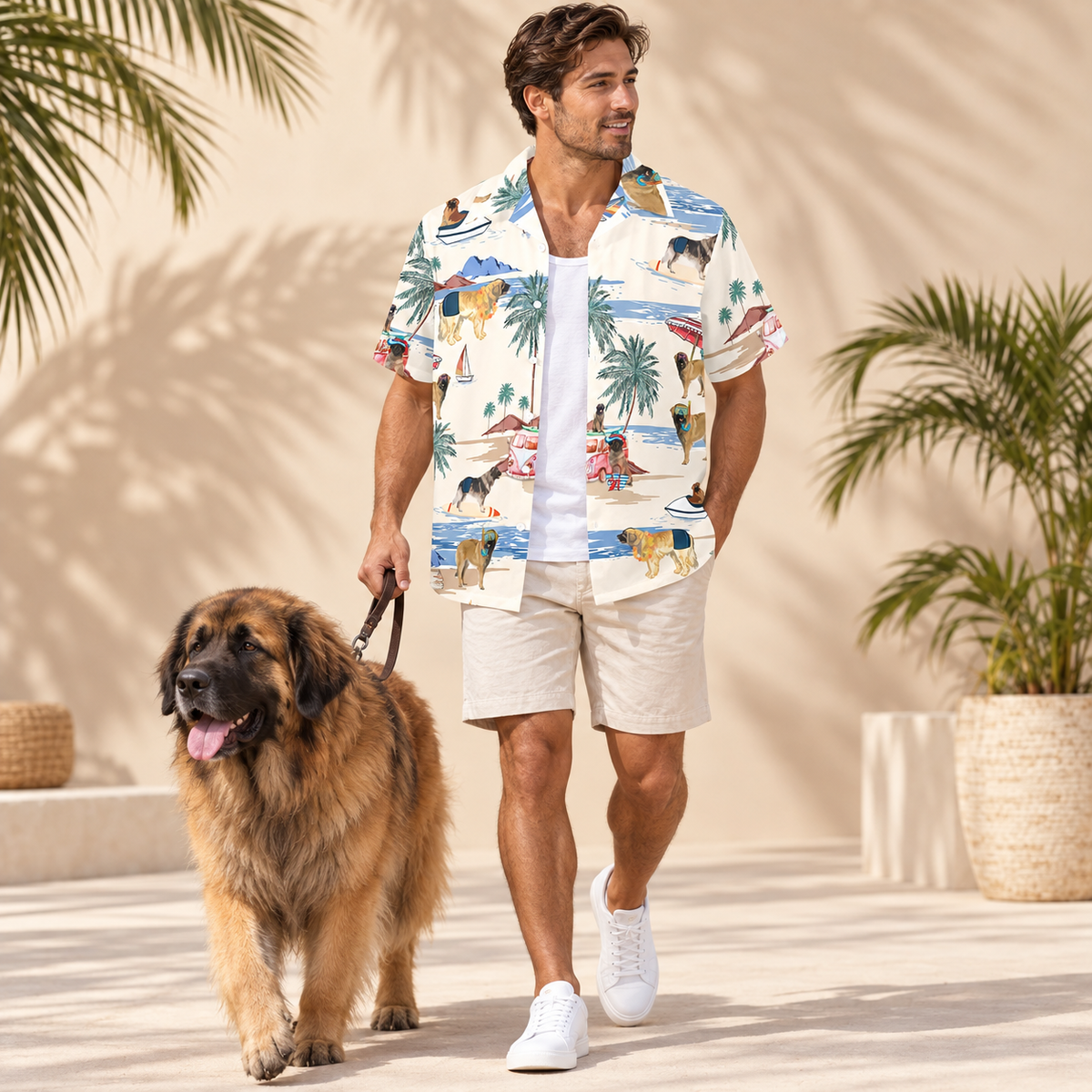 Leonberger Hawaiian Shirt
