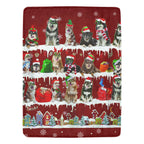 Finnish Lapphund Santa Paws fleece blanket image 1 of 4
