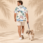 Men's Havanese Hawaiian shirt – back view
