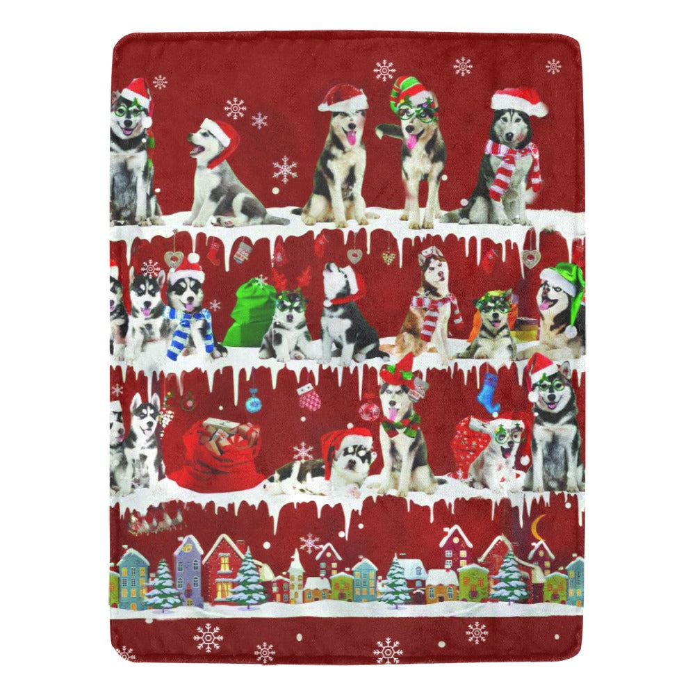 Husky fleece blanket, product image 1
