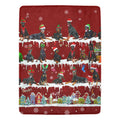 Doberman Pinscher Santa Paws fleece blanket image 1 of 4
