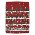 Doberman Pinscher Santa Paws fleece blanket image 1 of 4