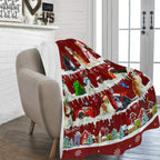Borzoi Christmas fleece blanket, product image 2 of 4