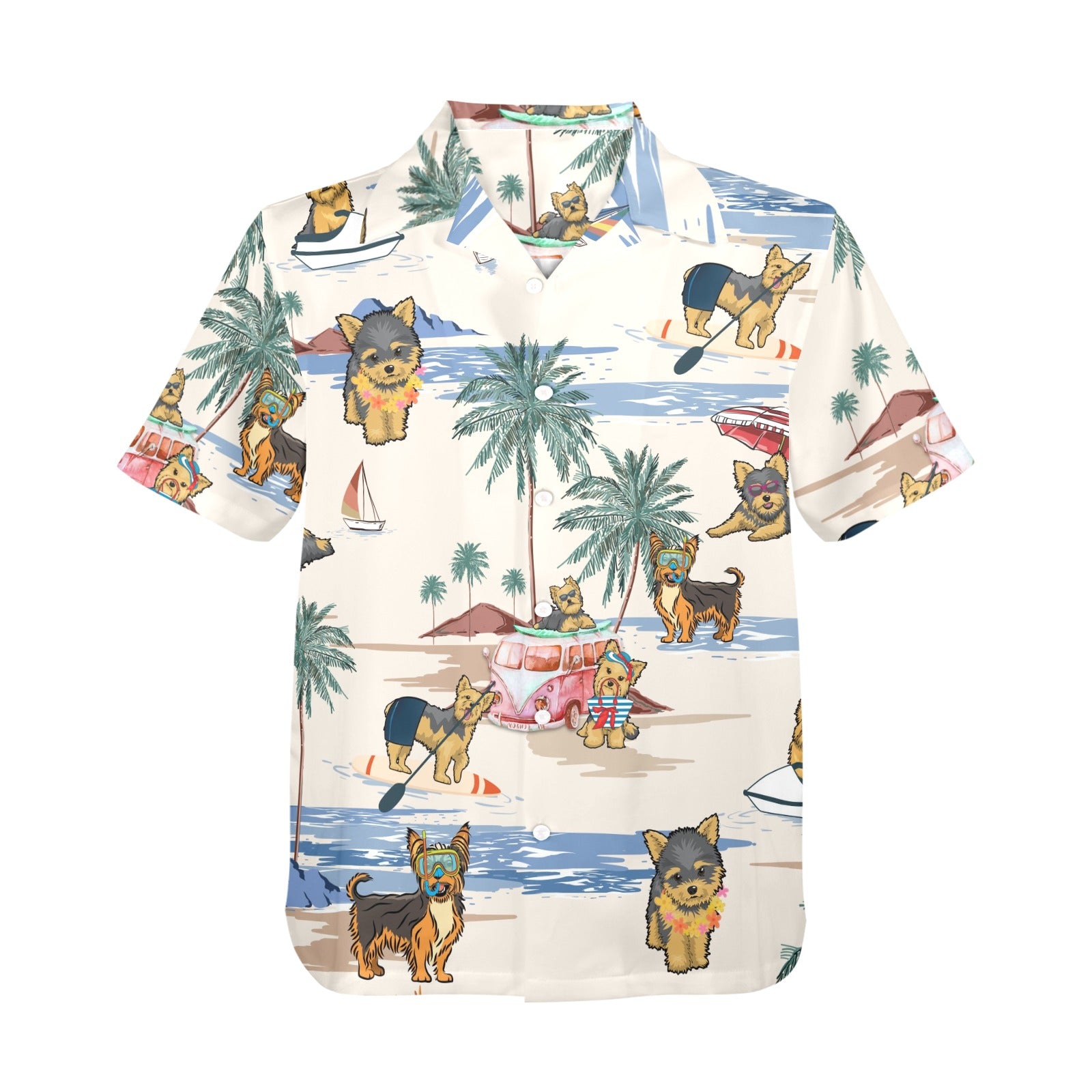 Men's Yorkshire Terrier all-over print Hawaiian shirt