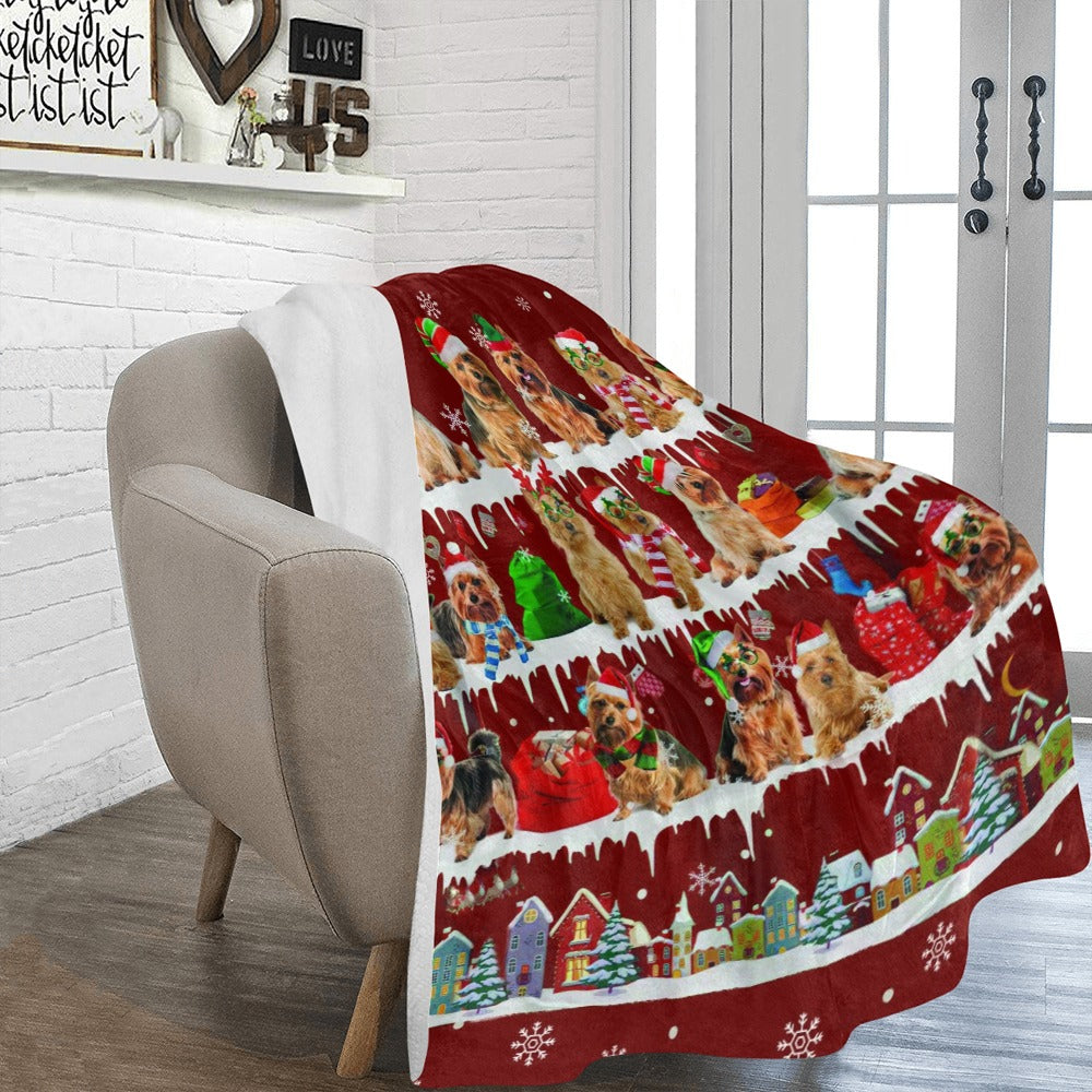 Australian Terrier dog breed fleece blanket, product image 2 of 4