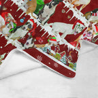 Bull Terrier Christmas fleece blanket, product image 4 of 4