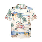 Men's Havanese Hawaiian shirt with tropical dog print