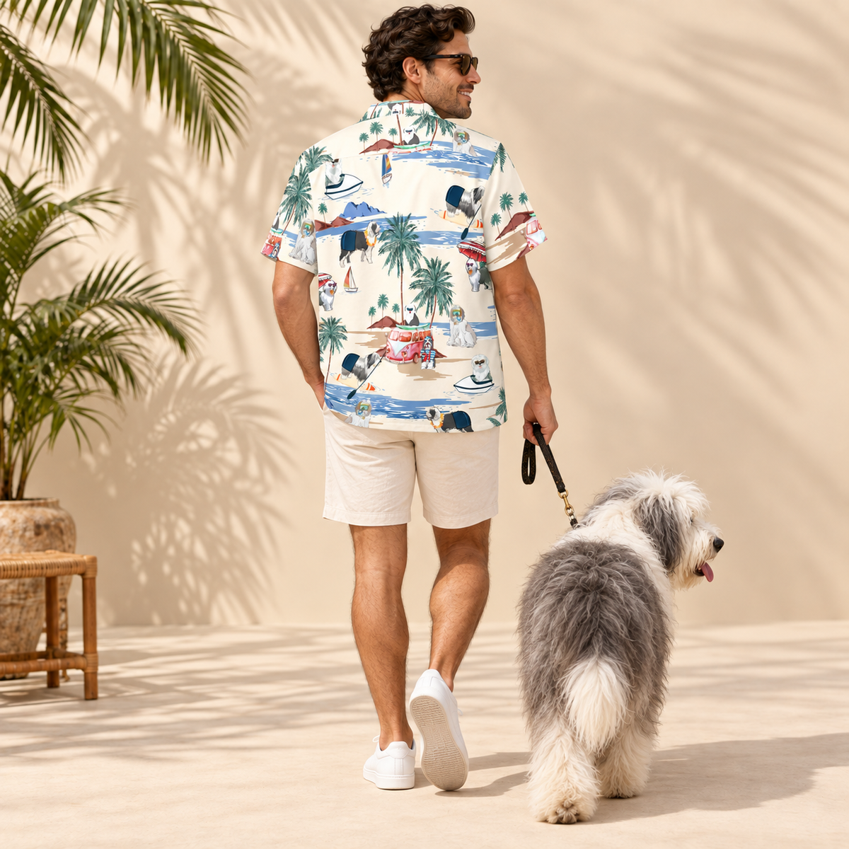 Old English Sheepdog Hawaiian Shirt