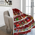 Briard Christmas fleece blanket, product image 2 of 4