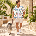 Norwegian Elkhound Hawaiian Shirt
