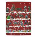 Black and Tan Coonhound Christmas fleece blanket, product image 1 of 4