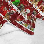 Border Terrier Christmas fleece blanket, product image 4 of 4