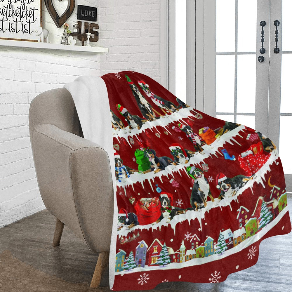 Greater Swiss Mountain Dog fleece blanket, product image 2