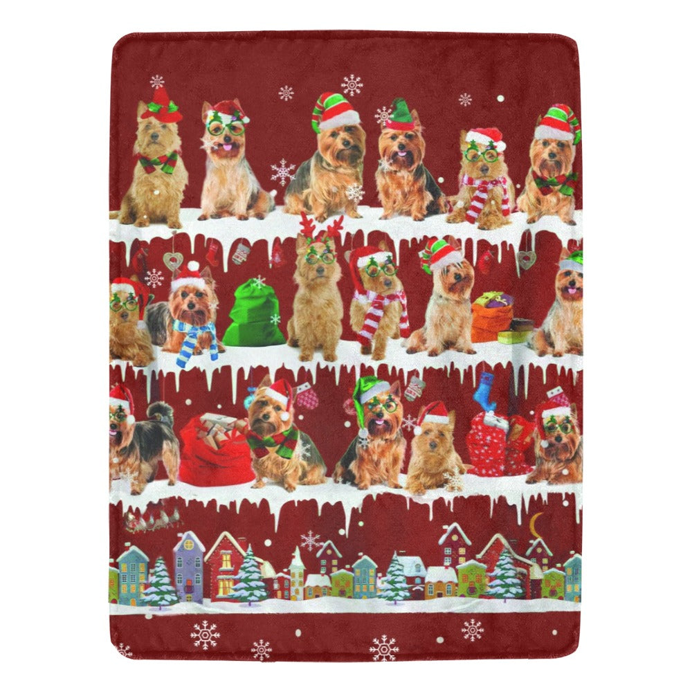 Australian Terrier dog breed fleece blanket, product image 1 of 4